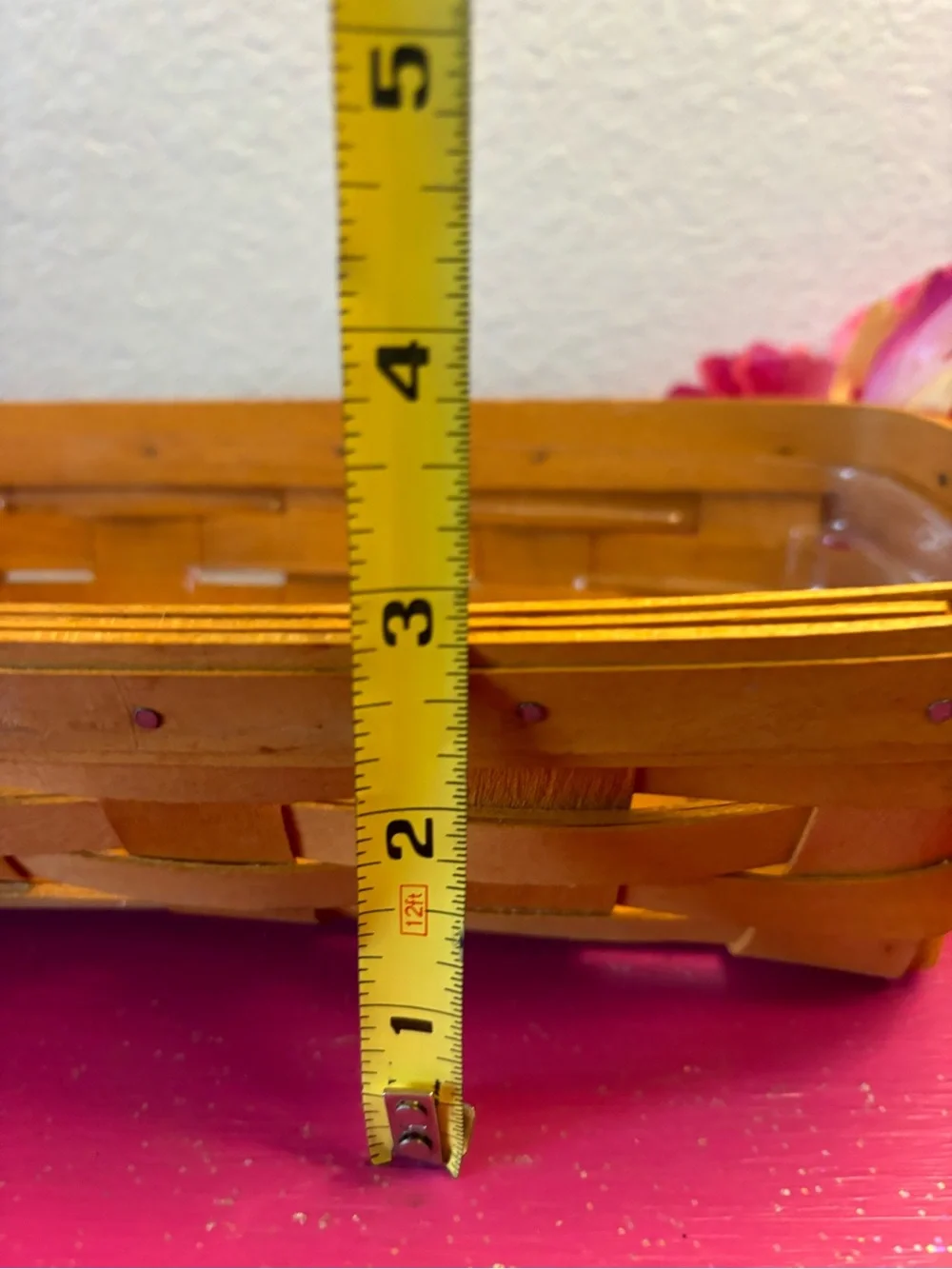 Vintage Longaberger 2000 Cracker Basket with Plastic Protector